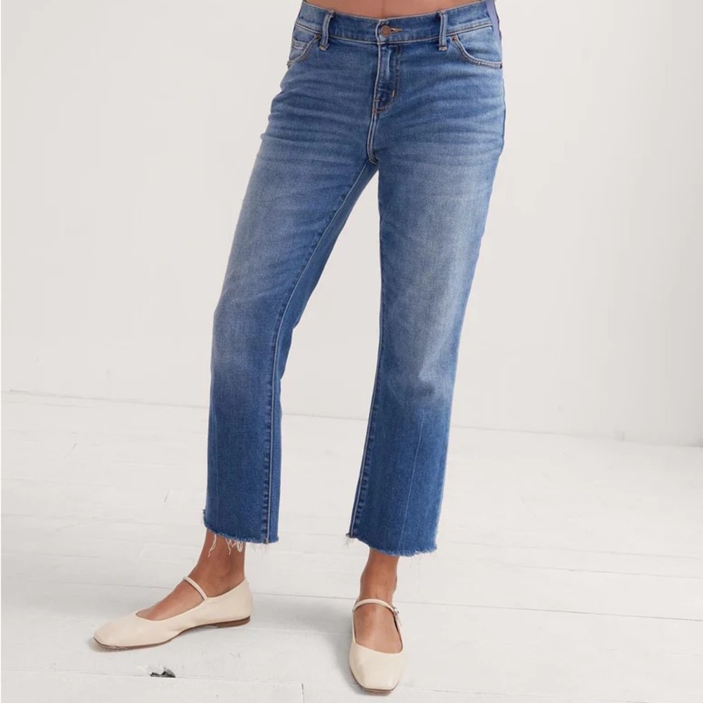 Hatch Cropped Maternity Jeans Indigo Size 27